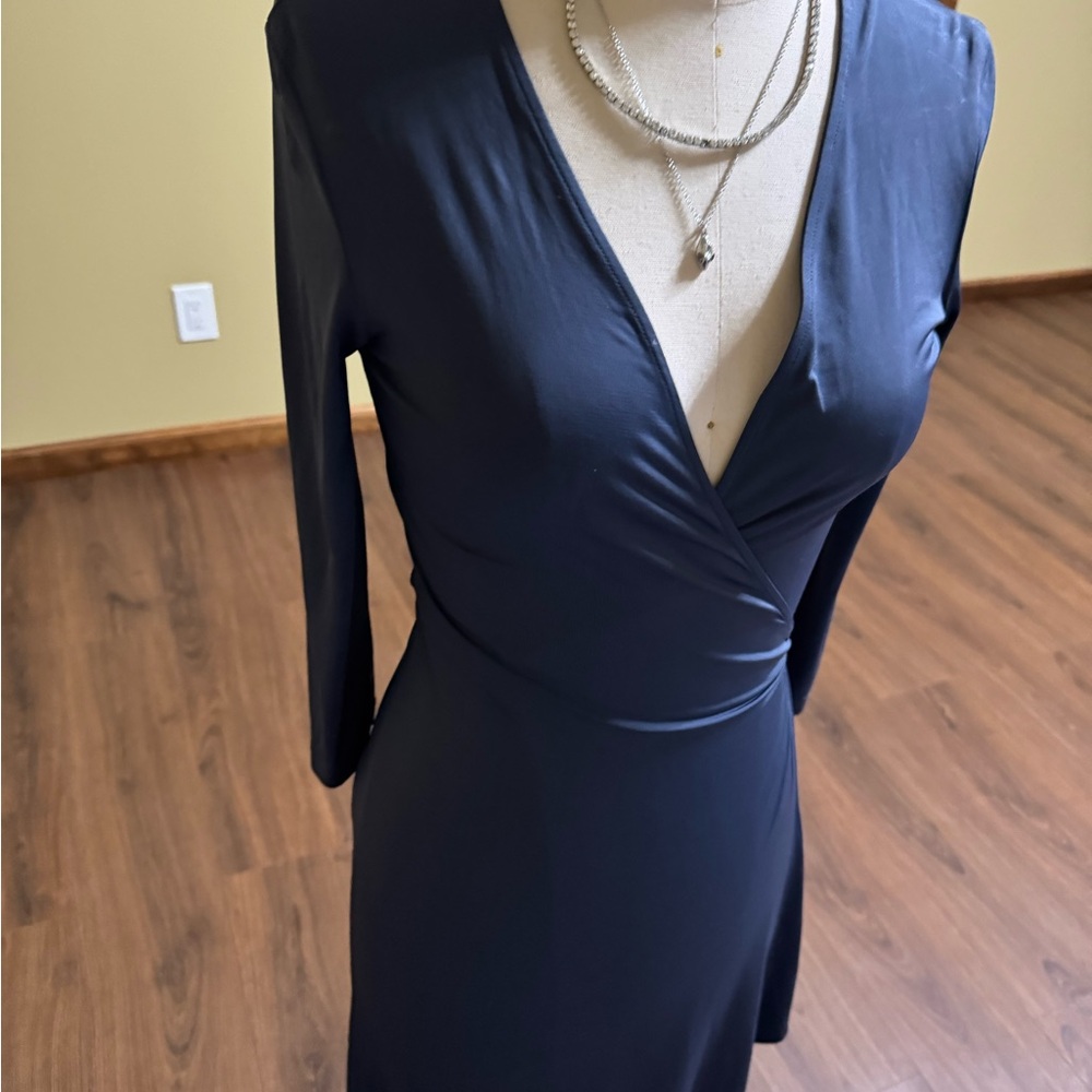 BCBG Elegant Black Wrap Dress